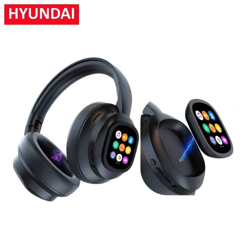 Hyundai X1PRO Kabellose Bluetooth 6.0 Kopfhörer mit AI-Übersetzung für über 100 Sprachen und magnetischem Touch-Control-LED-Bildschirm in Schwarz - Bild 7