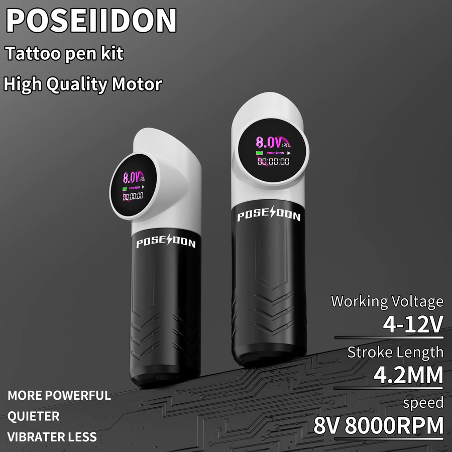POSEIDON V5 Tattoo Kit, Permanent Make-Up Maschine, Drahtlos - Bild 2