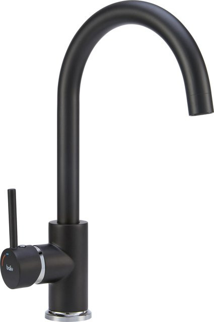 baliv Küchenarmatur KI-1831 N Einhebelmischer mit Schwenkauslauf in Schwarz-Matt, B/T/H: 60,0 x 220,0 x 350,0 cm - Bild 1