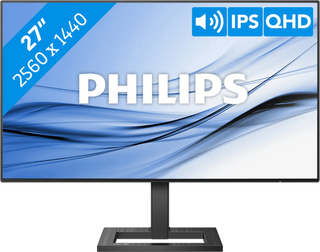 Philips 275E2FAE/00 LED-Monitor mit 27 Zoll IPS-Display, QHD 2560 x 1440 Pixel, HDMI und DisplayPort, Schwarz - Bild 2
