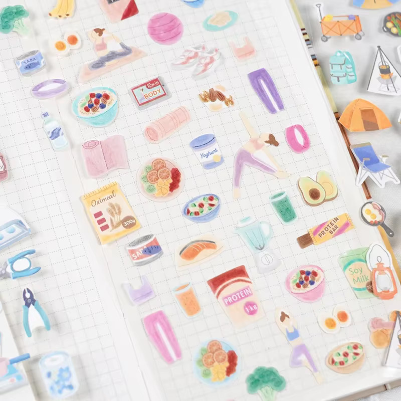 Sweet Life Daily Things Aufkleber Set für Scrapbooking und Journaling in Multicolour - Bild 1