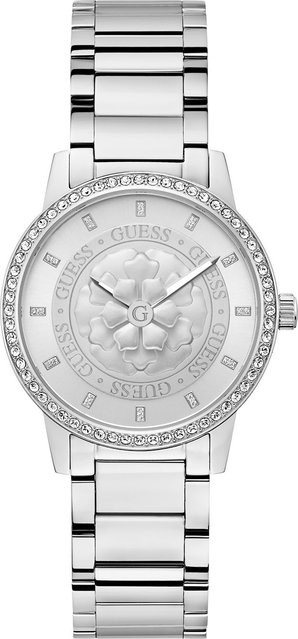 Guess Damenuhr Petal, Quarz, Edelstahl, Silber, 36 mm - Bild 1