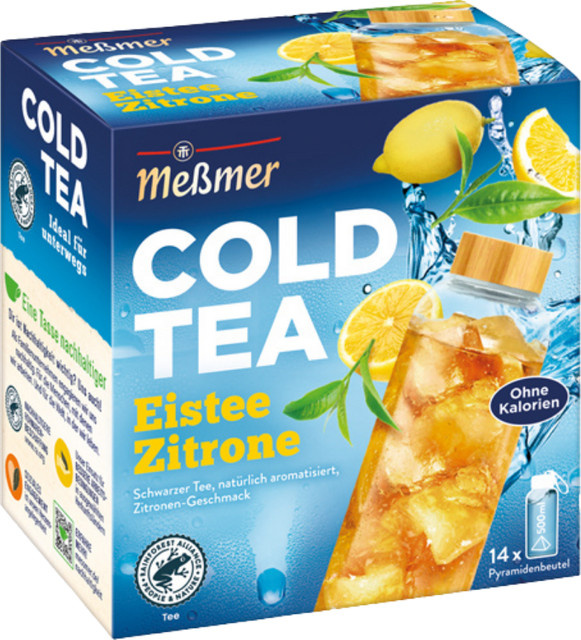 Meßmer Cold Tea Eistee Zitrone, Teebeutel, 38,5 g - Bild 1