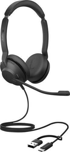 Jabra Evolve2 30 SE On-Ear Headset kabelgebunden Stereo Schwarz mit Mikrofon-Rauschunterdrückung und USB-C/USB-A Anschluss - Bild 2