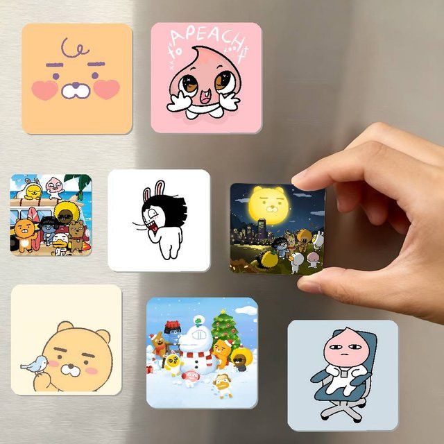 K-Kakao F-Friends quadratischer Kühlschrankmagnet-Aufkleber zur Personalisierung - Bild 1