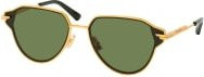 Bottega Veneta BV 1271S Sonnenbrille, Vollrand, Rund, Metall, Unisex, Gold, Green - Bild 1