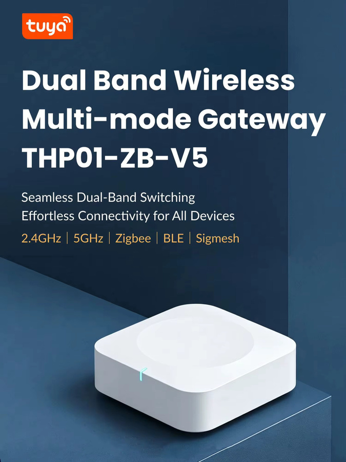 Tuya Smart Home Gateway Hub mit Dual-Band 2,4G 5G WiFi, ZigBee und Bluetooth in Weiß für Alexa und Google Home - Bild 4