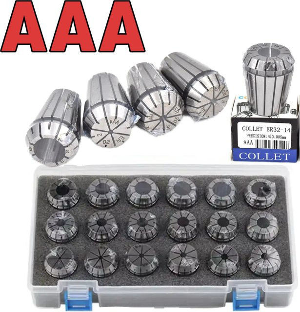 ER Spannzangenfutter Set AA Grade für CNC Fräswerkzeuge in Silber - Bild 1