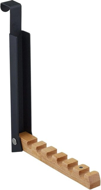 Relaxdays Türgarderobe aus Metall und Holz in Schwarz klappbar - Bild 1