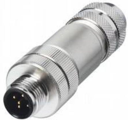 Pepperl+Fuchs 208872 Sensor-Aktor-Steckverbinder M12 Stecker gerade unkonfektioniert 5-polig in Silber und Messing - Bild 1