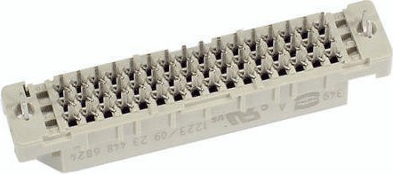 HARTING Federleiste 09234486825 in Grau mit 3 Reihen - Bild 1