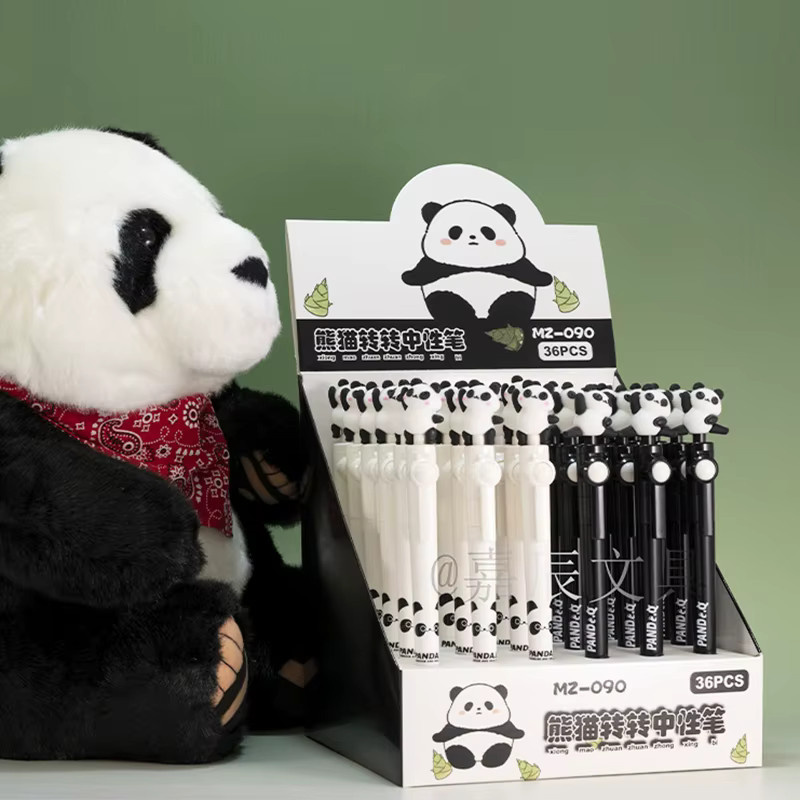 CHENJ Panda Gelstift drehbar in Schwarz und Weiß für Schule und Büro - Bild 3