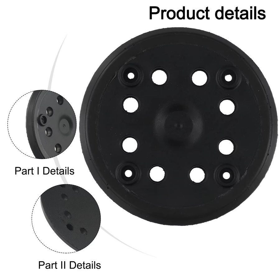 VIBRATITE Rundes Polierscheibe Schleifpad mit 8 Löchern, Durchmesser: 125 mm - Bild 5