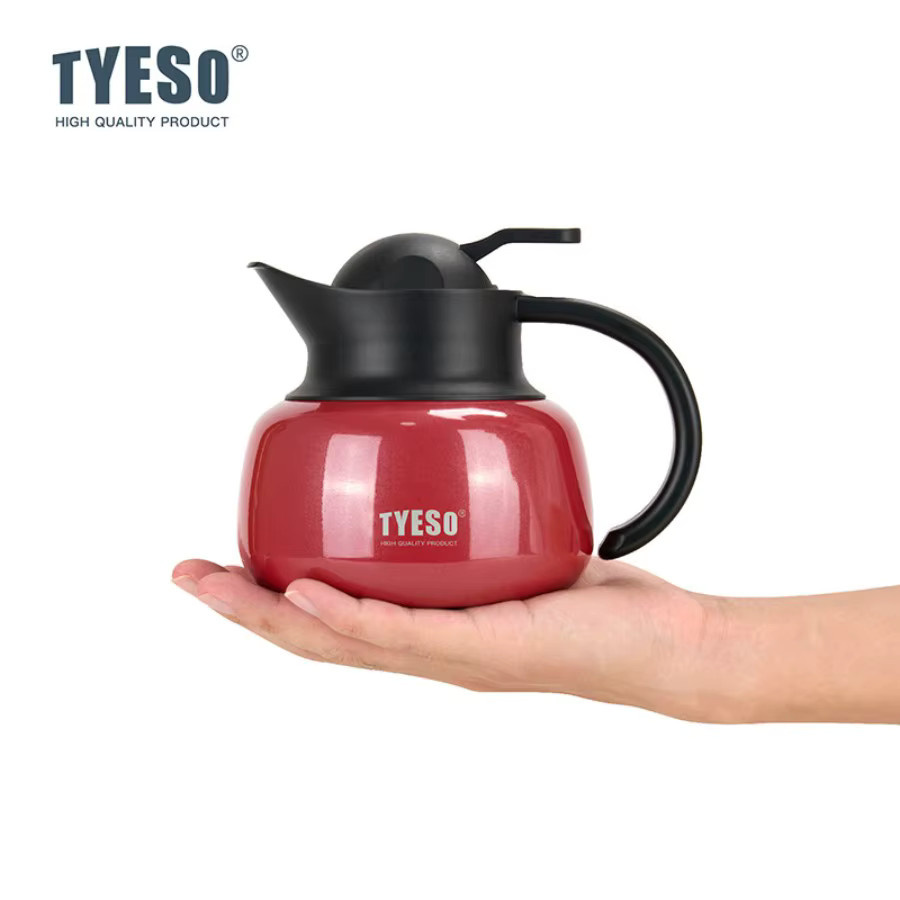 Tyeso Thermoskanne in Kürbisform aus Edelstahl mit Tee-Infuser, Grau, 600 ml - Bild 2