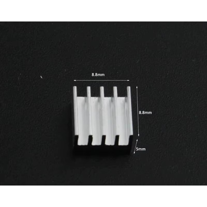 50 Stück FTBTOC Profil-Aluminiumkühler in Silber, B/T/H: 8,8 x 8,8 x 0,5 cm, passiv für elektronische Chips und LED-Kühlung sowie IC-3D-Drucker - Bild 4