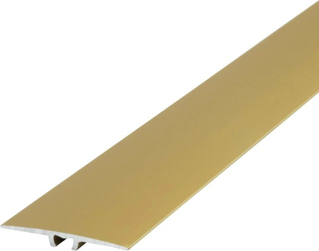 Dalsys Übergangsprofil Flach in Gold mit Befestigung aus Aluminium - Bild 1