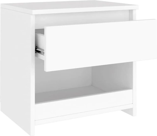 vidaXL Nachttische 2er-Set Weiß aus Holzwerkstoff B/T/H: 40 x 30 x 39 cm - Bild 1