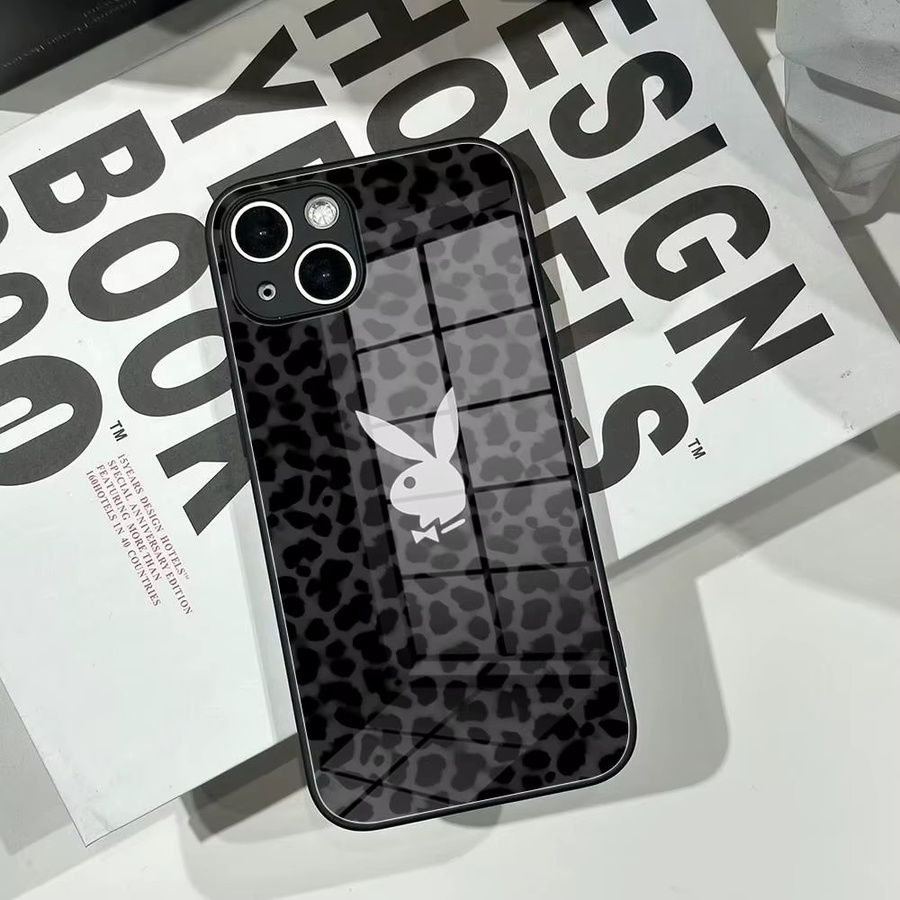 Playboy Leopard 2-in-1 Handyhülle für iPhone 17 16 15 14 13 Pro Max Air 16e mit Flower Design in Schwarz - Bild 2