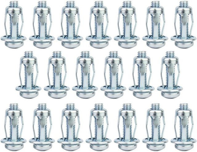 ZENHOSIT Jack Nuts Expansionsstecker Set, 20 Stück Blütenblatt-Anker Schrauben in Silber - Bild 1