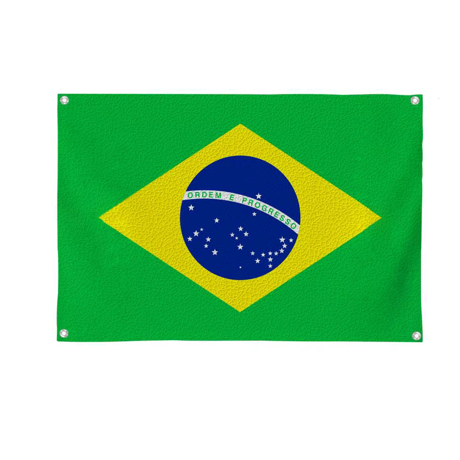 Famosu Brasilien-Flagge als minimalistisches Outdoor-Gartenbanner aus Textil in Schwarz und Mehrfarbig, Hängeschild für Heim- und Ladendekoration - Bild 5