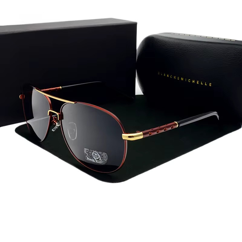 Blanche Michelle Sonnenbrille Aviator, Herren, polarisiert, UV400 - Bild 3