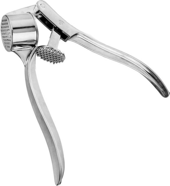 LUXY Metall-Knoblauchpresse aus Edelstahl in Silber, Höhe: 15 cm - Bild 1