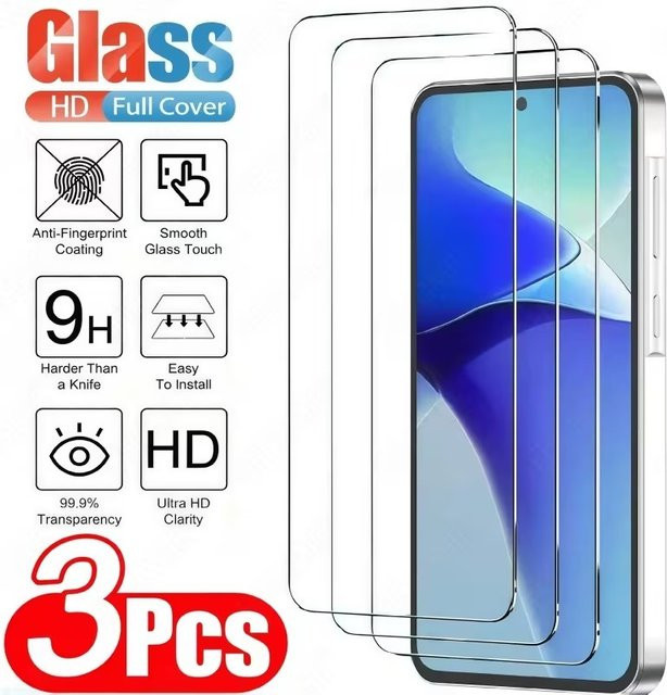 3er-Set gehärtetes Glas Display Schutzfolie für Samsung Galaxy A50 A51 A52 A52S A53 A54 A55 A70 A71 A72 A73 M12 M31 M31S M51 M52 in Transparent - Bild 1