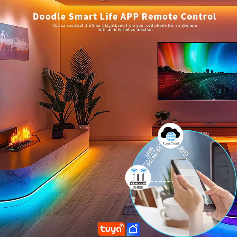Tuya WiFi RGBIC LED Controller für WS2811 WS2812B WS2814 WS2815 SK6812-RGBW 5050 LED Streifen kompatibel mit Google Home und Alexa - Bild 3