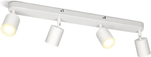 NETTLIFE Deckenstrahler aus Metall in Weiß mit 4xGU10 Fassungen und verstellbaren Leuchten für Wohnzimmer, Schlafzimmer oder Flur - Bild 1