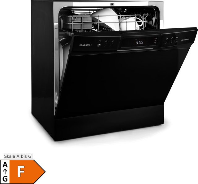 Klarstein Amazonia 8 Neo Tischgeschirrspüler mit 8 Programmen und LED-Display in Schwarz - Bild 1