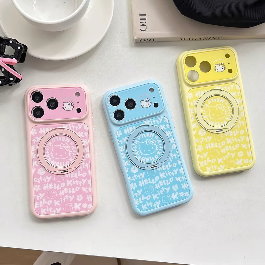 Sanrio Hello Kitty Handyhülle mit 360 Grad drehbarer Ringhalterung für iPhone 17 16 15 14 13 Pro Max - Bild 3