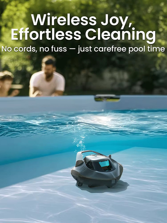 Aiper Generalüberholter Schwimmender Kabelloser Poolreiniger Roboter-Poolsauger in Schwarz mit LED-Anzeige und Akkubetrieb für Flache Pools - Bild 5