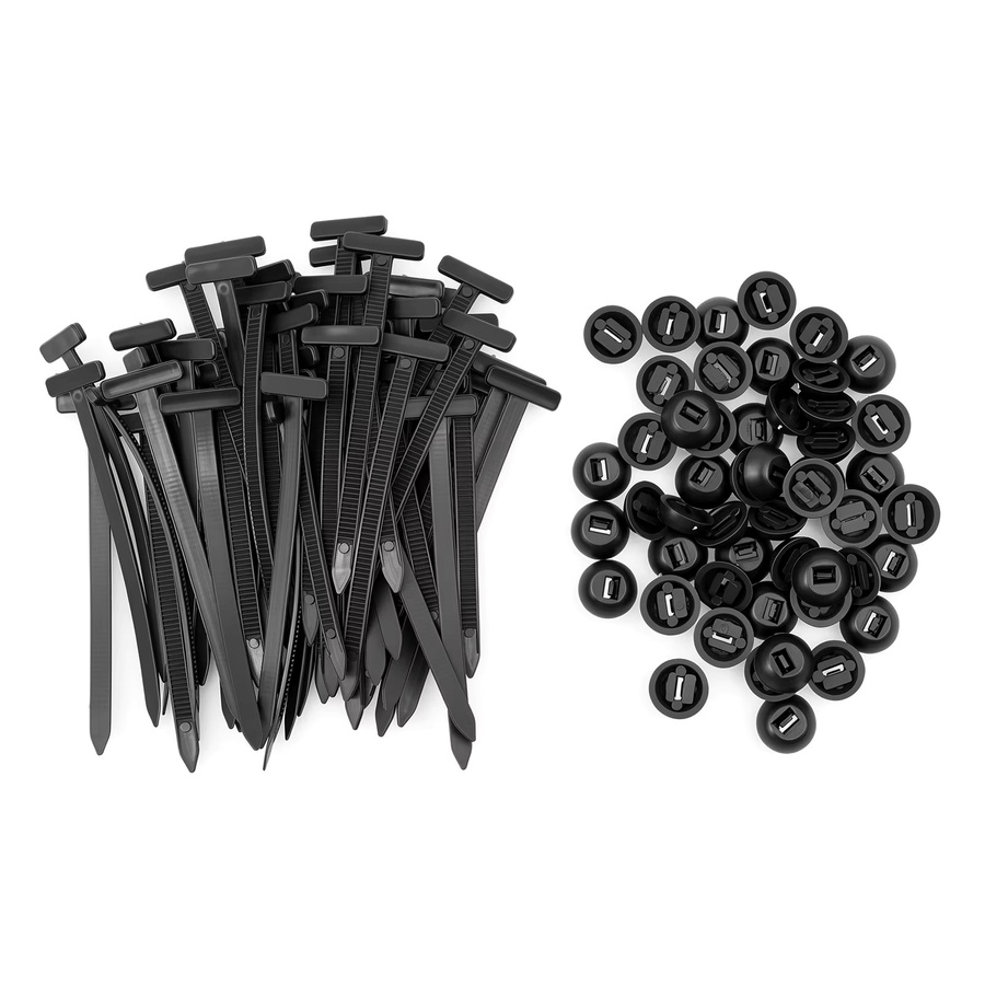 RYSJM Selbstsichernde Nylon-Kabelbinder mit Stift und Knopf in Schwarz für Auto-Reparaturen und Alltagsgebrauch - Bild 3