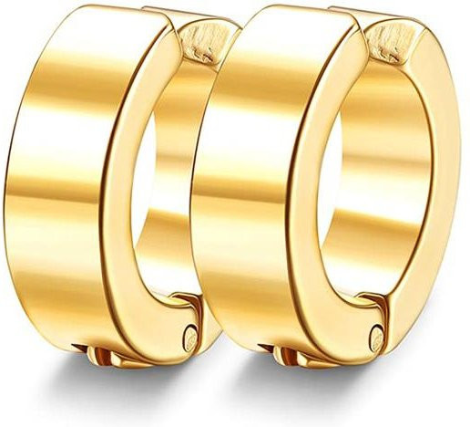 Clip-On Creolen Edelstahl, Zirkonia, Unisex - Bild 1