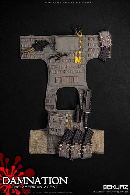 EKUAZ The American Agent Residents Man Soldier, Zubehör, Grau - Bild 1