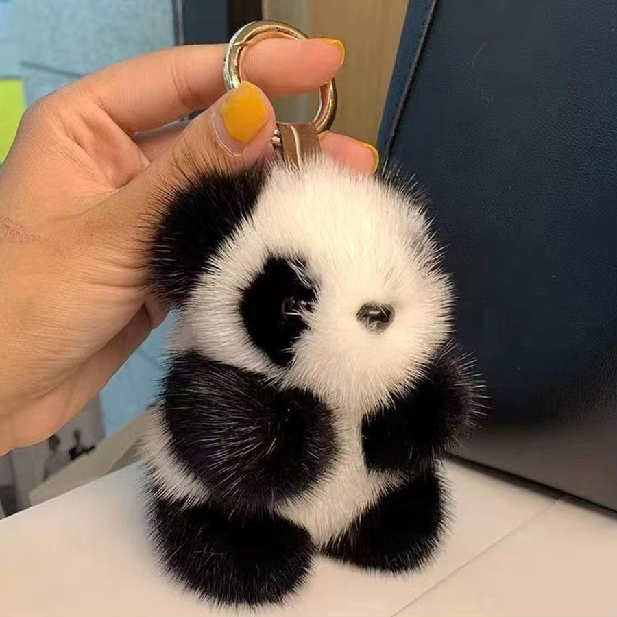 Panda-Plüschtier-Schlüsselanhänger, Plüschpuppe - Bild 2