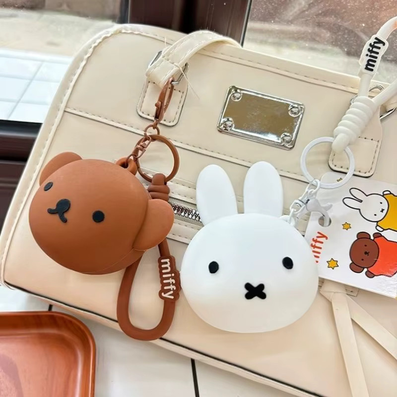 Miffy Münzbörse Mini-Kopfhörer-Etui Schlüsselanhänger, Hasen-Silikon-Clutch - Bild 3
