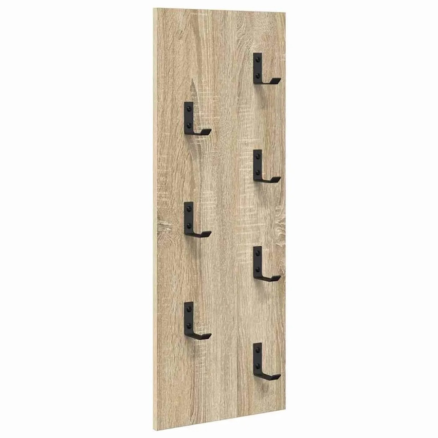 vidaXL Wandmontierter Nachttisch in Sonoma-Eiche, Braun, B: 30 cm, T: 1,5 cm, H: 80 cm - Bild 2
