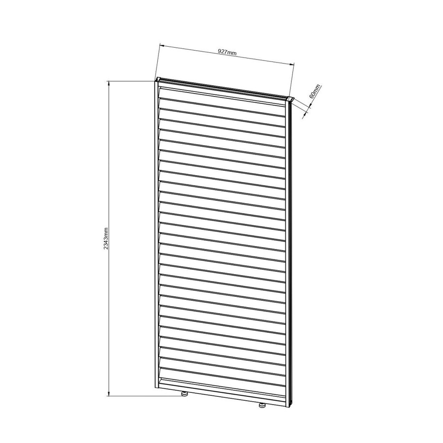 Moderner Sichtschutz aus Aluminium in Anthrazit, B/H/T: 93 x 234 x 6 cm - Bild 2