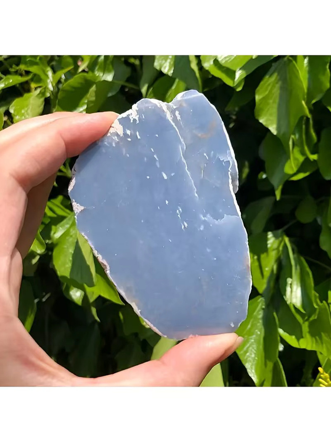 Angelit-Rohstein-Scheibe von CrystalHola in Blau, runder Kunstkristall für Schmuck und Dekoration - Bild 6