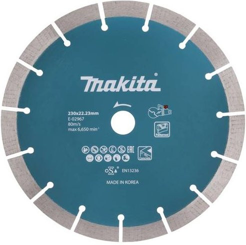 Makita Diamanttrennscheibe für Beton in Blau, Durchmesser: 230 mm, Bohrungs-Ø: 22,23 mm - Bild 1
