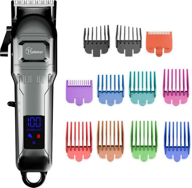 HATTEKER Elektrischer Haarschneider für Herren mit Friseurset - Bild 1