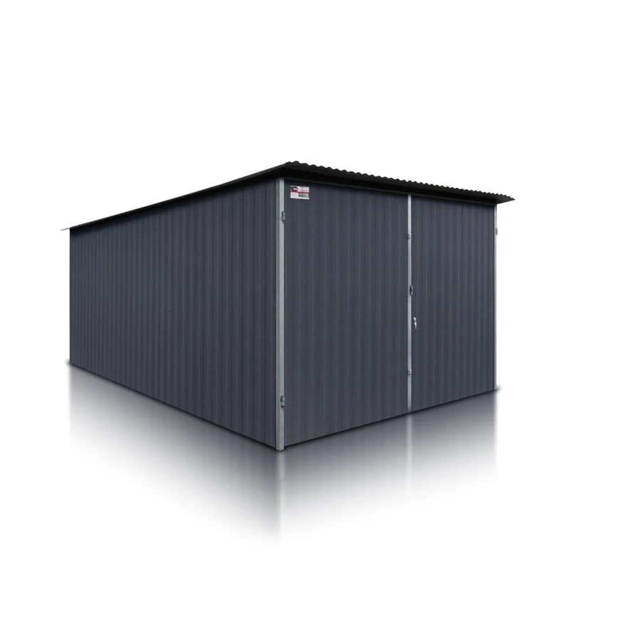 Liderstal Einzelgarage aus Trapezprofilblech in Graphit, B: 300 cm, T: 500 cm - Bild 2