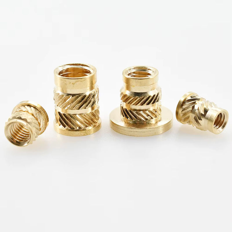 SAM GDSZ Rändelmuttern aus Messing in Gold, Flansch-Einpressmuttern für 3D-Drucker, Set mit M2 M2.5 M3 M4 M6 M8 - Bild 2
