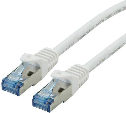 Roline RJ45 Patchkabel CAT 6a S/FTP Ethernet LAN Kabel Weiß Rot 10,00 m - Bild 1