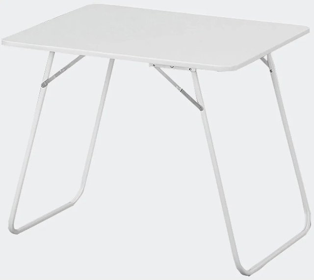 MFG Campingtisch in Weiß mit kunststoffbeschichtetem Alcotop, B/T/H: 80 x 60 x 63 cm - Bild 1