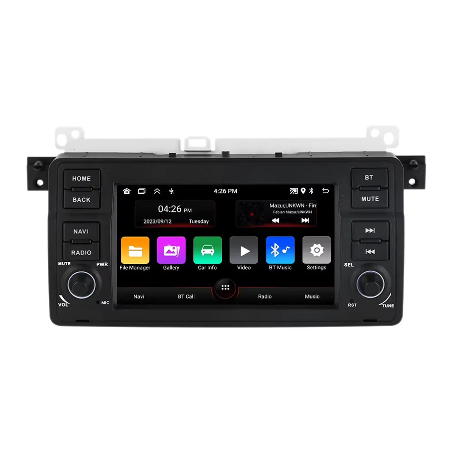 STRONGNAVI Android 13 Auto Multimedia Player mit 7 Zoll Display, Carplay, WiFi und GPS, Schwarz, passend für BMW E46 M3 und Rover 75 Coupe 318/320/325/330/335 (1999-2005) - Bild 5
