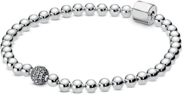 YIRAN Jewelry Schiebearmband 925 Silber, Roségold, Perle, Kristall, Damen, 21cm - Bild 1