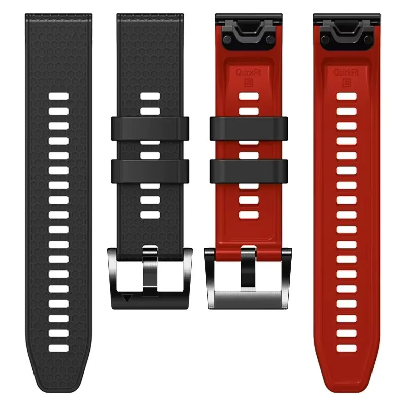 QuickFit Uhrenarmband Silikon, Schwarz, Unisex - Bild 2
