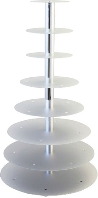 Schneider Etagen-Tortenständer rund in Silber, Höhe: 121 cm - Bild 1